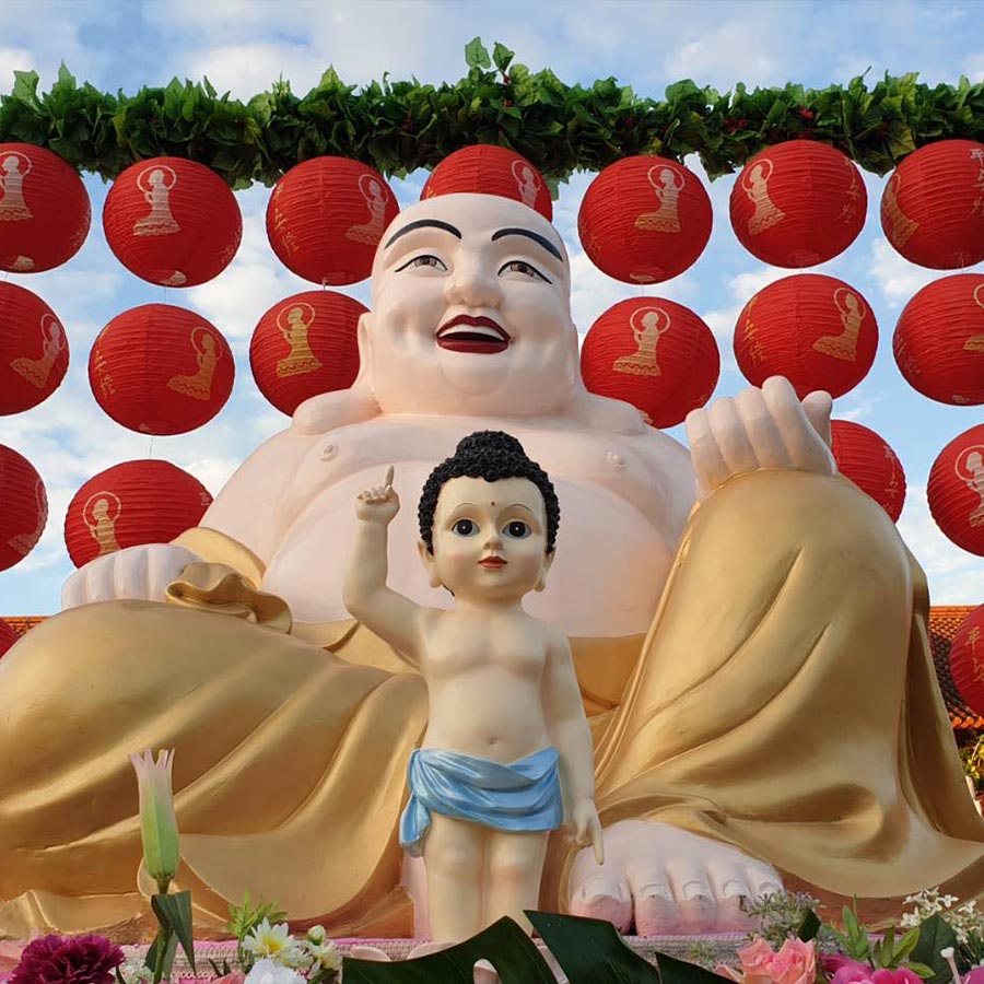 Budai and baby Buddha